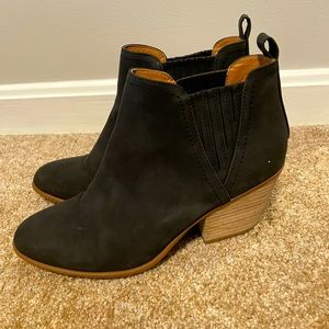 Report black ankle booties